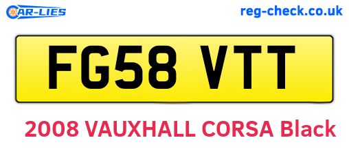 FG58VTT are the vehicle registration plates.