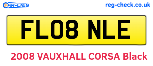 FL08NLE are the vehicle registration plates.
