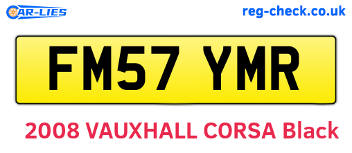 FM57YMR are the vehicle registration plates.