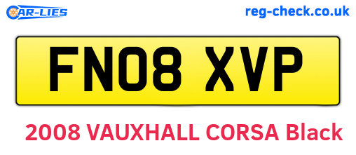 FN08XVP are the vehicle registration plates.