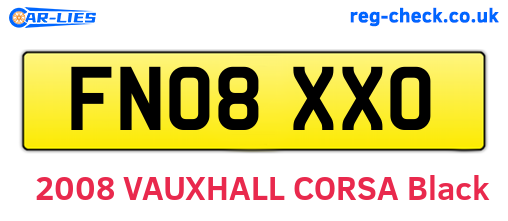 FN08XXO are the vehicle registration plates.