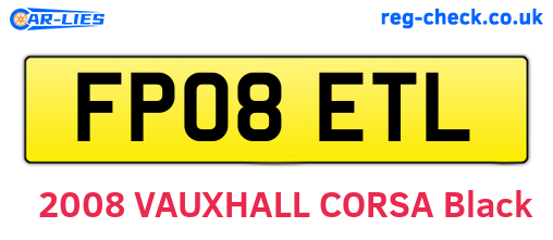 FP08ETL are the vehicle registration plates.