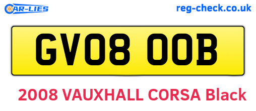 GV08OOB are the vehicle registration plates.