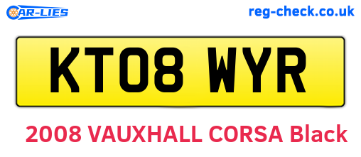KT08WYR are the vehicle registration plates.