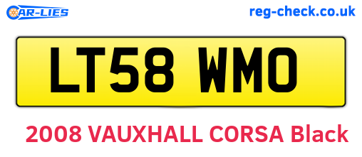 LT58WMO are the vehicle registration plates.