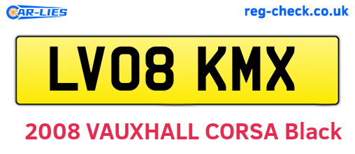 LV08KMX are the vehicle registration plates.