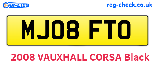 MJ08FTO are the vehicle registration plates.