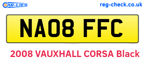 NA08FFC are the vehicle registration plates.