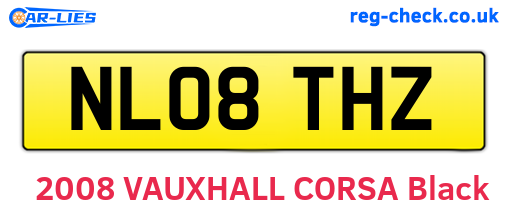 NL08THZ are the vehicle registration plates.