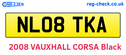 NL08TKA are the vehicle registration plates.
