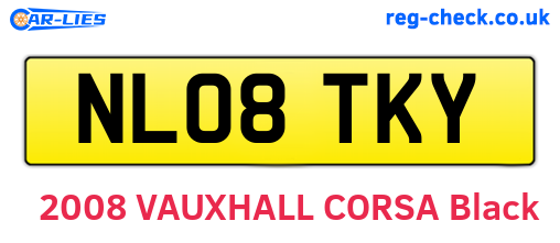 NL08TKY are the vehicle registration plates.