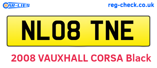 NL08TNE are the vehicle registration plates.