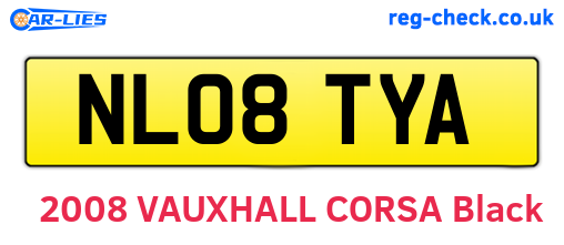 NL08TYA are the vehicle registration plates.