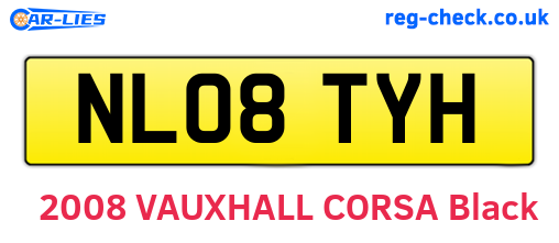 NL08TYH are the vehicle registration plates.