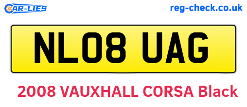 NL08UAG are the vehicle registration plates.