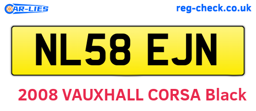 NL58EJN are the vehicle registration plates.