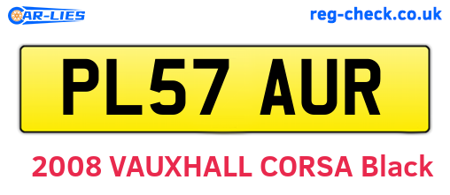 PL57AUR are the vehicle registration plates.