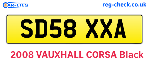 SD58XXA are the vehicle registration plates.