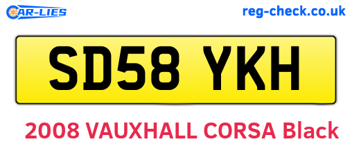 SD58YKH are the vehicle registration plates.