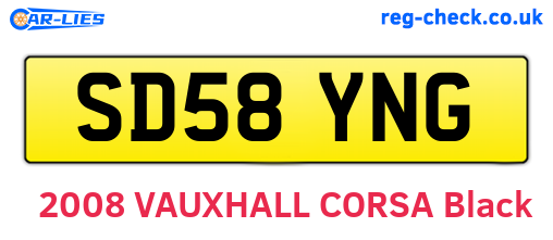SD58YNG are the vehicle registration plates.