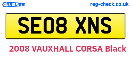 SE08XNS are the vehicle registration plates.