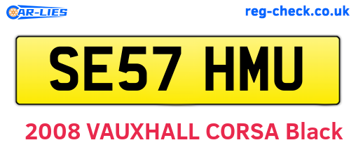 SE57HMU are the vehicle registration plates.