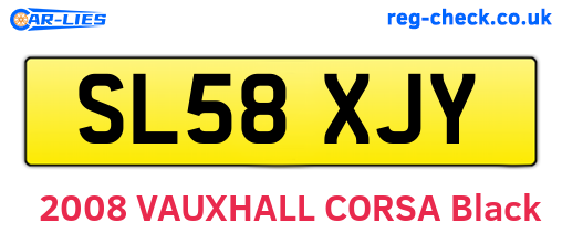 SL58XJY are the vehicle registration plates.