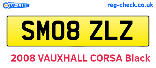 SM08ZLZ are the vehicle registration plates.