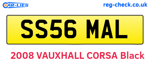 SS56MAL are the vehicle registration plates.