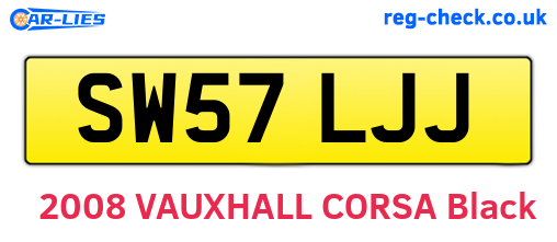SW57LJJ are the vehicle registration plates.
