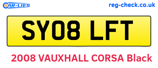 SY08LFT are the vehicle registration plates.