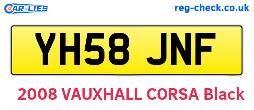 YH58JNF are the vehicle registration plates.