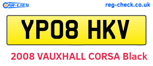 YP08HKV are the vehicle registration plates.