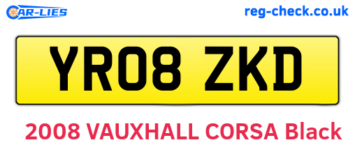 YR08ZKD are the vehicle registration plates.