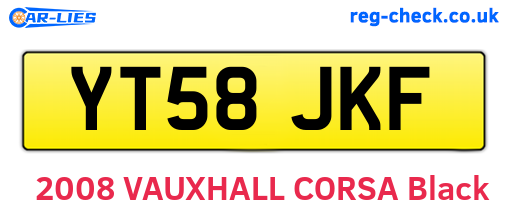 YT58JKF are the vehicle registration plates.