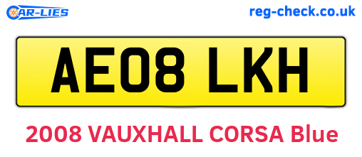 AE08LKH are the vehicle registration plates.