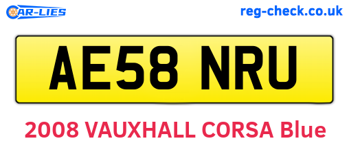 AE58NRU are the vehicle registration plates.