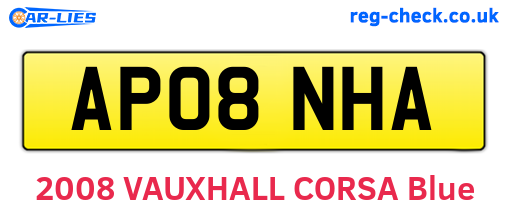 AP08NHA are the vehicle registration plates.