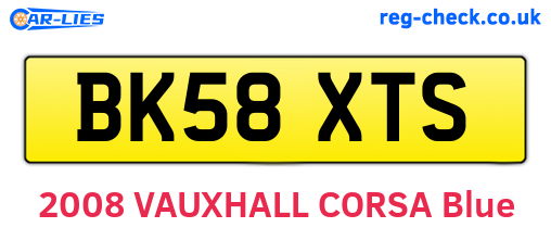BK58XTS are the vehicle registration plates.