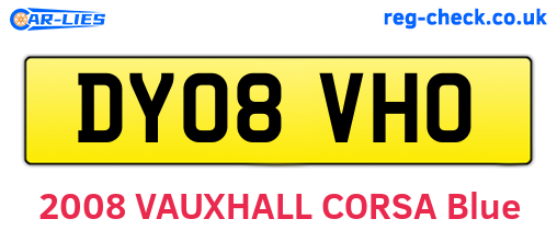 DY08VHO are the vehicle registration plates.