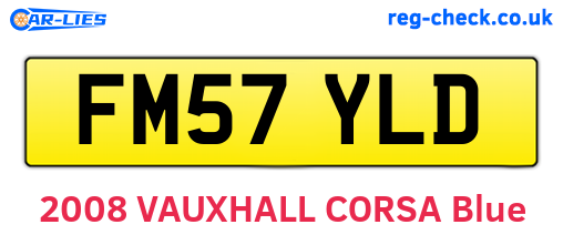 FM57YLD are the vehicle registration plates.