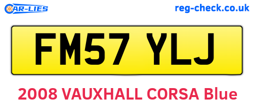 FM57YLJ are the vehicle registration plates.