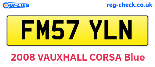 FM57YLN are the vehicle registration plates.