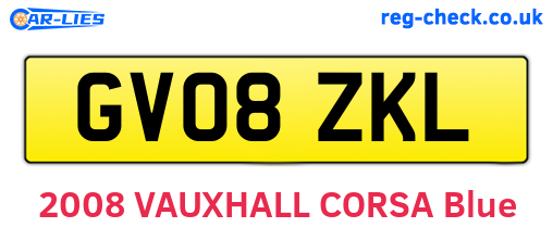 GV08ZKL are the vehicle registration plates.