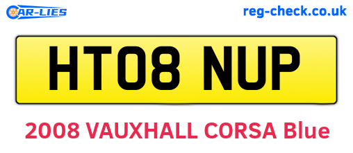 HT08NUP are the vehicle registration plates.