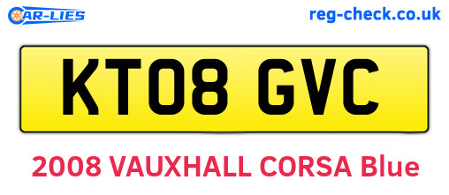 KT08GVC are the vehicle registration plates.