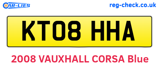KT08HHA are the vehicle registration plates.