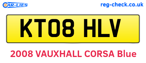 KT08HLV are the vehicle registration plates.