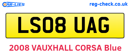 LS08UAG are the vehicle registration plates.