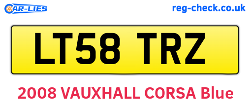 LT58TRZ are the vehicle registration plates.